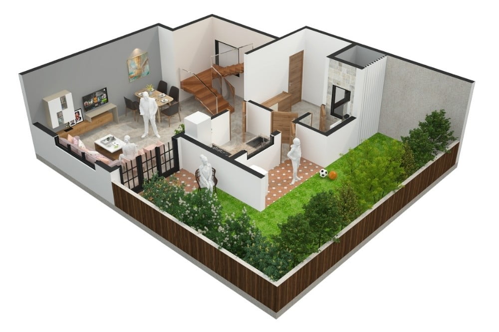 2BHK TYPE A - Lower Level